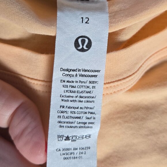 Lululemon Cates T-Shirt - 12 Peach Bellini - Picture 6 of 6